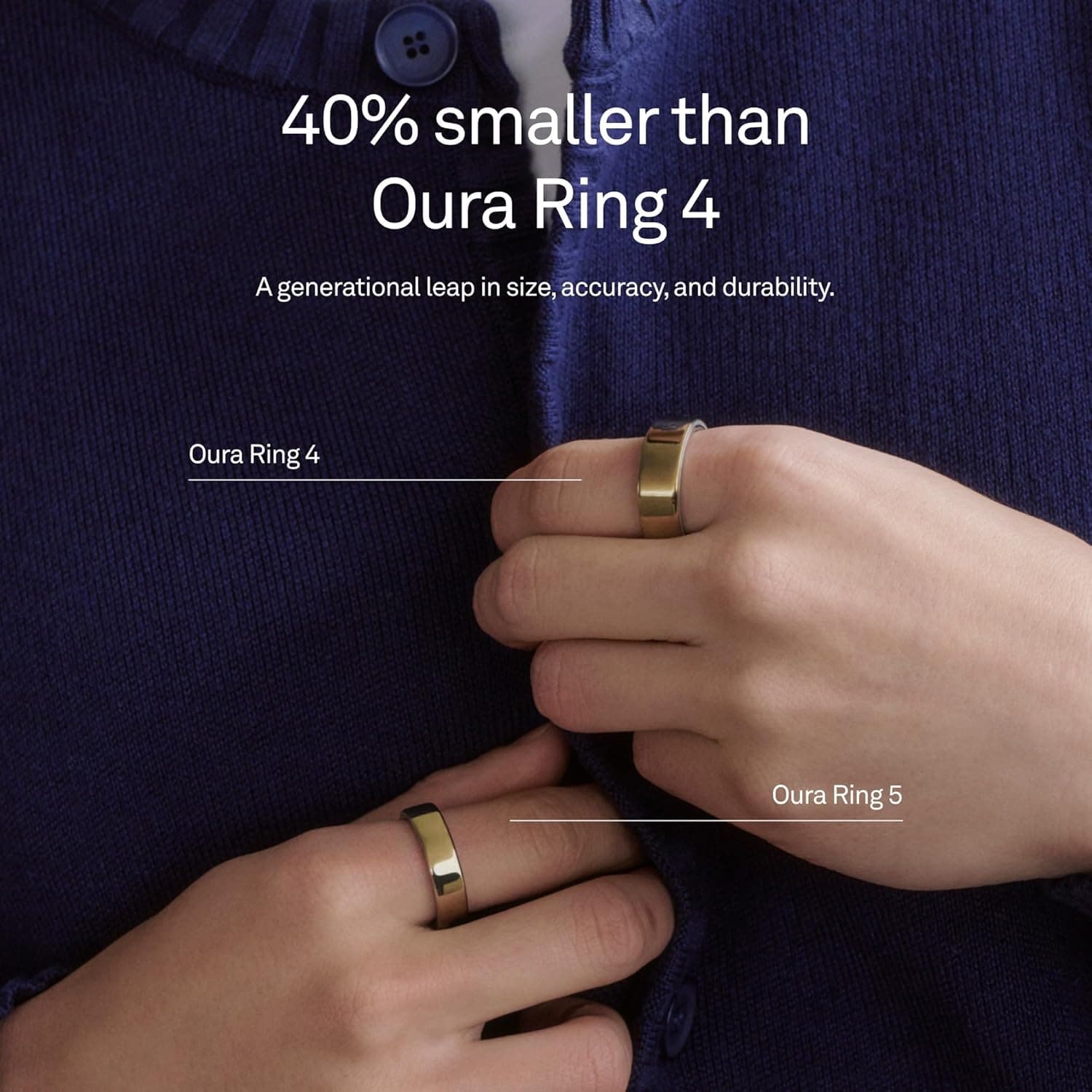Oura Ring 5 Silver (Taille 10) – La bague connectée intelligente qui transforme votre santé au quotidien thumbnail 3